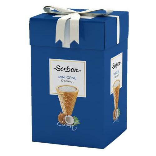 Мини-рожок хрустящий SORBON Кокос 240г СИНИЙ