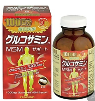 MARUMAN GLUCOSAMINE MSM SUPPORT Комплекс с глюкозамином и МСМ для здоровья суставов и костей на 100 дней 900 таблеток