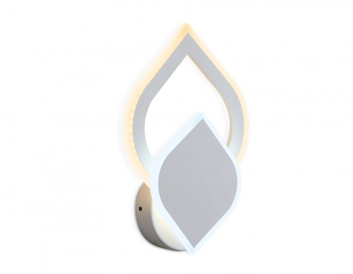 Настенный светодиодный светильник с выключателем FA566 WH/S белый/песок LED 3000K/6400K 24W 200*200*60