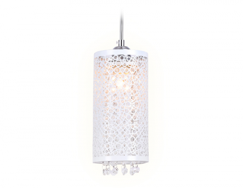 Подвесной светильник со сменной лампой TR3636 CH/WH хром/белый E14 max 40W D130*1100