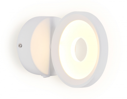 Настенный светодиодный светильник с выключателем FW198 WH белый LED 3000K 12W D130*190