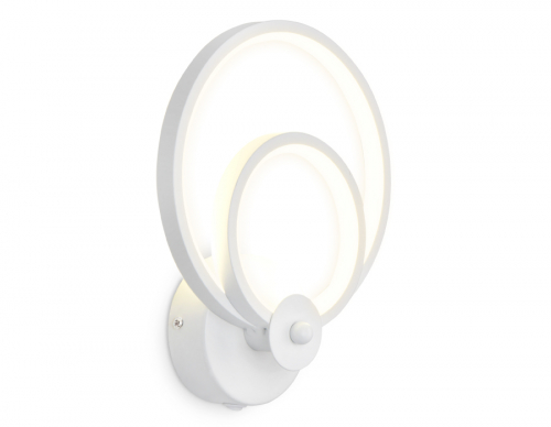 Настенный светодиодный светильник с выключателем FL419 WH белый LED 4200K 20W 240*190*80