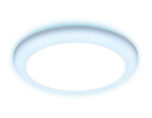 Встраиваемый cветодиодный светильник с подсветкой и регулируемым крепежом DCR309 5W+3W 4200K/6400K 85-265V D90*35 (A50-75)