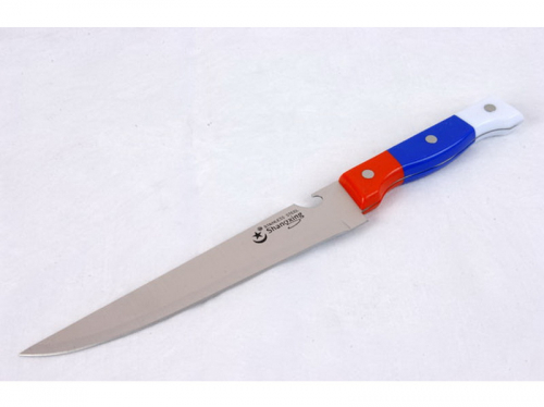 Нож кухонный, с открывашкой пластик ручка флаг россии 30см