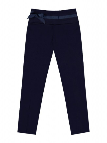 Синие школьные брюки для девочки 82482-ДШ21