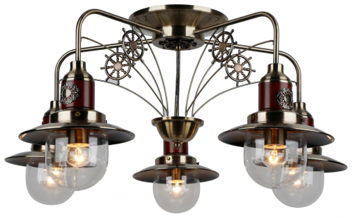 Потолочный светильник Escada Corsaro 329/5PL E27*60W Antique Brass