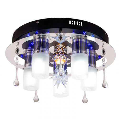 Потолочный светильник Escada 167/5+1PL E27*40W+MR11*35W+LED Chrome