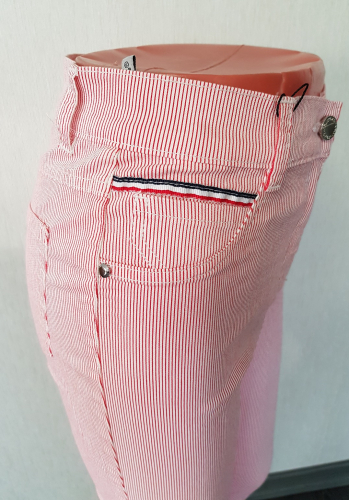 Зауженные брюки 7.8 полоска (ряд 44-54) арт. BL903-146-3