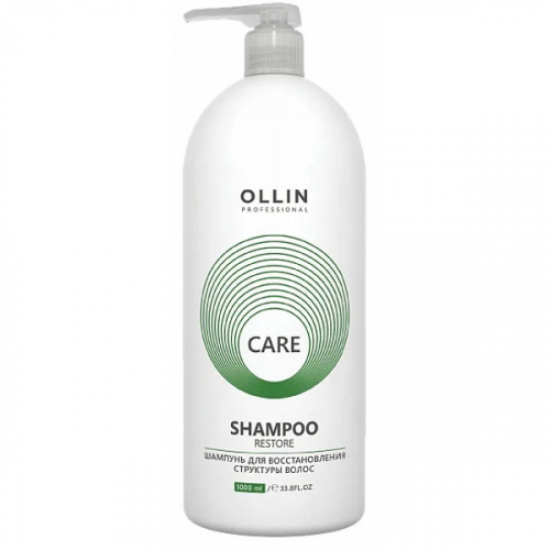 OLLIN CARE Шампунь для восстановления структуры волос 1000мл/ Restore Shampoo