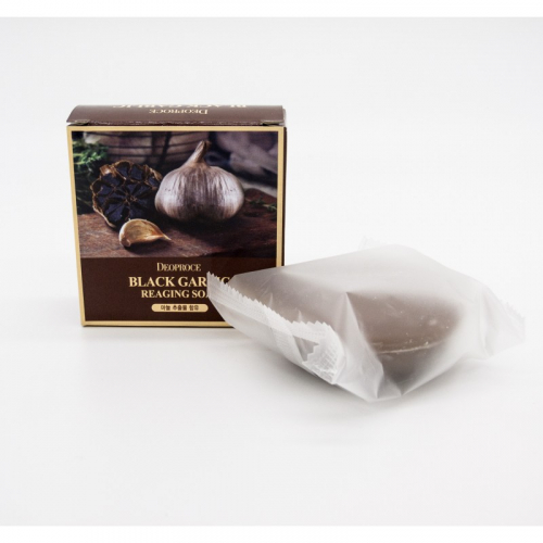 Deoproce Black Garlic Reaging Soap 100g - Мыло с черным чесноком 100г