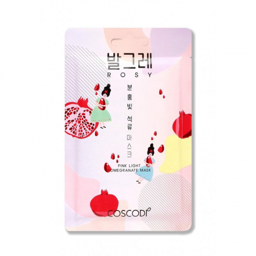 1шт Coscodi Pink Light Pomegranate Mask - Тканевая маска для лица с гранатом