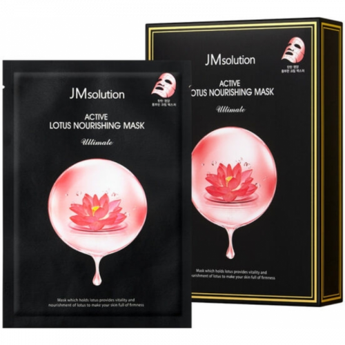 JMsolution  Active Lotus Nouriching Mask Ultimate 30ml. x 10 ea. - Питательная тканевая маска для лица с экстрактом лотоса
