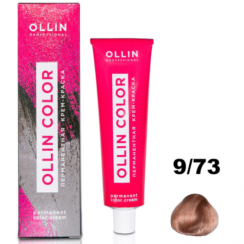 OLLIN COLOR  9/73 блондин коричнево-золотистый 60мл Перманентная крем-краска для волос