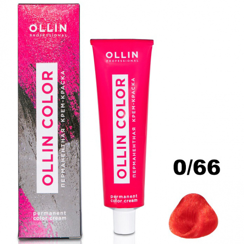 OLLIN COLOR   0/66 корректор красный 60мл Перманентная крем-краска для волос