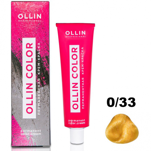 OLLIN COLOR   0/33 корректор желтый 60мл Перманентная крем-краска для волос