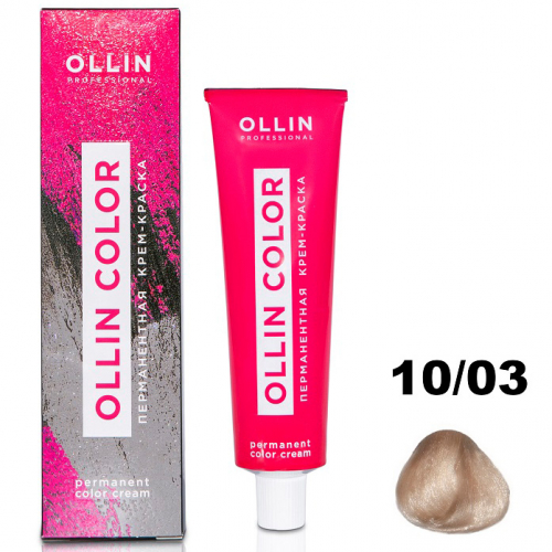 OLLIN COLOR 10/3 светлый блондин золотистый 60мл Перманентная крем-краска для волос