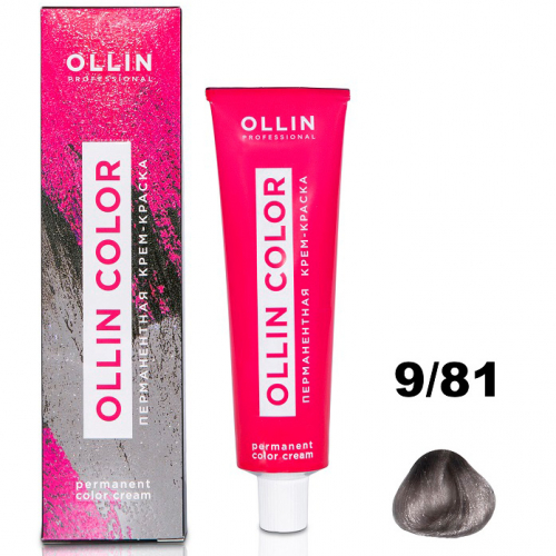 OLLIN COLOR  9/81 блондин жемчужно-пепельный 60мл Перманентная крем-краска для волос