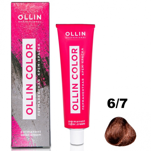 OLLIN COLOR  6/7 темно-русый коричневый 60мл Перманентная крем-краска для волос