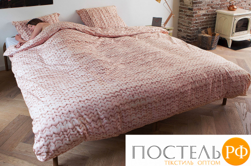 Комплект постельного белья Косичка розовый Фланел2 200х220 (Пакет ПВХ)