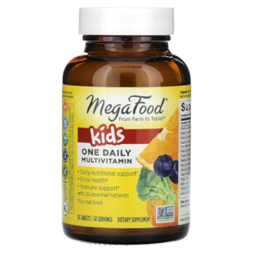 MegaFood, Kids One Daily, витамины для детей,  таблетки
