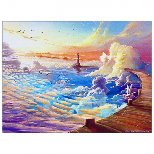 Алмазная мозаика «Облачный маяк» 40 × 30 см, 35 цветов