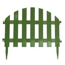 Заборчик «Уютный сад» зеленый 1 секция