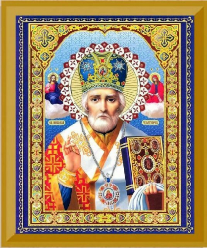 Алмазная мозаика 21х25 Икона Св. Николая Чудотворца