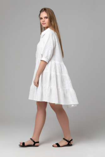 Платье из льна 14-25 белое