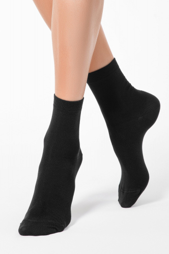 Женские носки из викозы Classic (микромодал) черные - Conte elegant