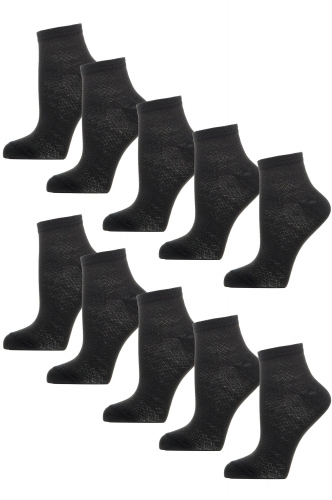 Набор черных женских носков, 10 шт - Золотая игла