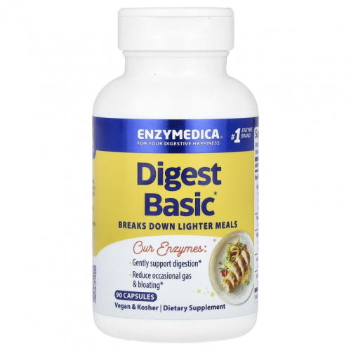 Enzymedica, Digest Basic, формула с основными ферментами, капсулы