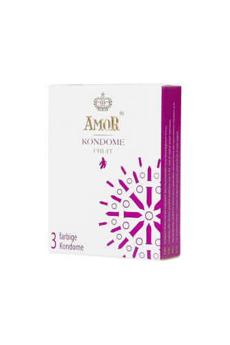 Ароматизированные презервативы AMOR FRUIT 18 см (3 шт)