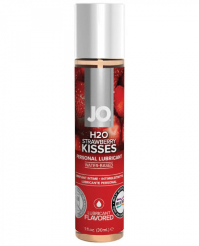 Вкусовой любрикант на водной основе Strawberry Kiss (клубника) 30 мл
