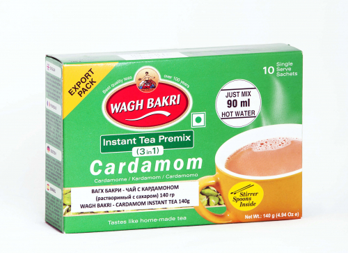 ВАГХ БАКРИ-Растворимый чай с кардамоном 140г(10 пак)/WAGH BAKRI- Cardamon instant tea 140g