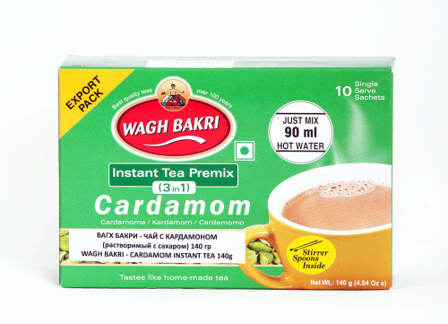 ВАГХ БАКРИ-Растворимый чай с кардамоном 140г(10 пак)/WAGH BAKRI- Cardamon instant tea 140g