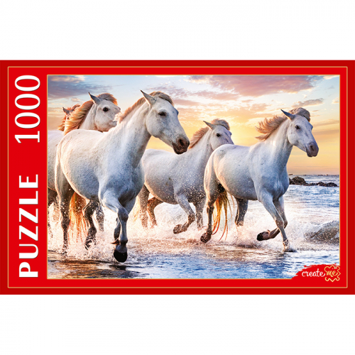 Пазл 1000 Табун лошадей на побережье ГИП1000-2017
