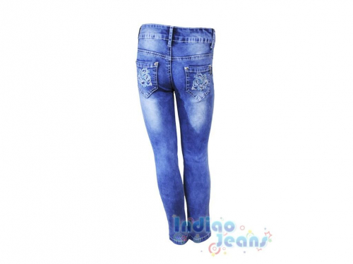  Стильные джинсы модной варки, для девочек, арт. I31522.