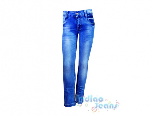  Стильные джинсы-стрейч для девочек,арт. I32212.