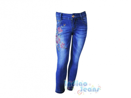  Яркие джинсы со стразами, для девочек, арт. I31736.