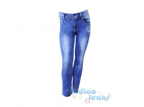  Стильные джинсы модной варки, для девочек, арт. I31522.