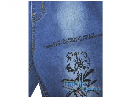Модные джинсы-момы на резинке, для девочек, арт. I34661