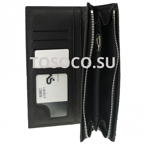 j-1018-1 black кошелек SMC натуральная кожа 10х20х2