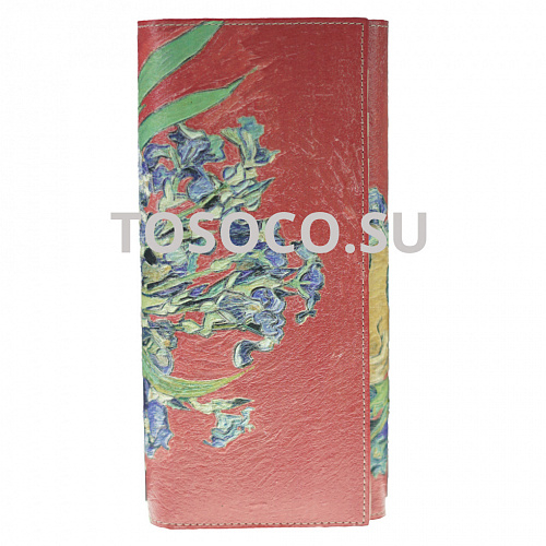 vy456693a-1 purple flower кошелек Vereva classic натуральная кожа 10х20х2