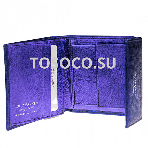 lou213-105e purple кошелек LOUI VEARNER натуральная кожа 10х10х2