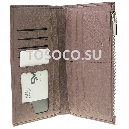 j-1010-6 pink кошелек SMC натуральная кожа 9х19х2