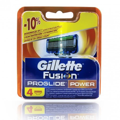 Gillette FUSION Power ProGlide (4шт) RusPack orig