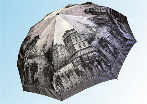 Зонты атласные с 10-ю спицами в 4 сложения