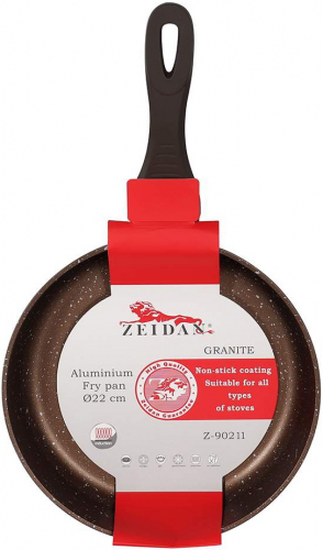 Сковорода Zeidan Z-90212 GRANITE 24см каменное покрытие индукционное дно без крышки (12) оптом