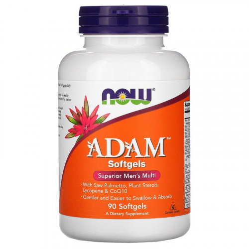 Now Foods, ADAM, эффективные мультивитамины для мужчин, капсулы