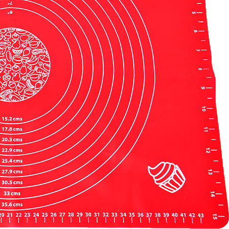 30494-1 Коврик силикон 50х40см. красный MB (х72)